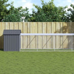 Chicken Cage with Run Anthracite 117x1221x123 cm Galvanised Steel 3189073