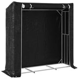 Firewood Rack with Rain Cover 200x60x200 cm Galvanised Steel 4104957