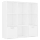 Book Cabinet White 98x30x98 cm Engineered Wood 801116