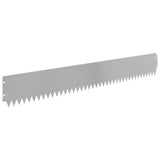 Lawn Edging 10 pcs 103 x 15 cm Steel Silver 8008460