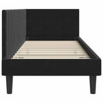 Corner Bed Frame with Headboard Black 80 x 200 cm Velvet 42016413