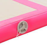 91924 Inflatable Gymnastics Mat with Pump 700x100x10 cm PVC Pink
