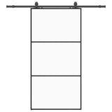 Sliding Door with Hardware Set Black 102x205 cm ESG Glass 3375843