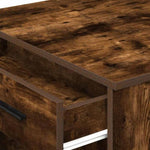 ZNTS Desk with Drawer and Shelf Smoked Oak 102x62x77.5 cm Engineered Wood 858690