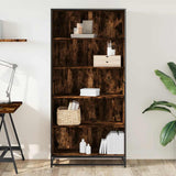 Bookcase Smoked Oak 80.5x35x170.5 cm Engineered Wood 3300857