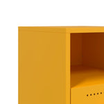 ZNTS Bedside Cabinet Mustard Yellow 36x39x43.5 cm Steel 846710