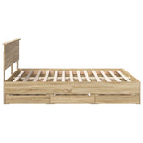 Bed Frame with Drawer Sonoma Oak 180 x 200 cm Engineer Wood 3410681