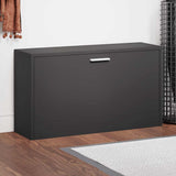 Shoe Bench Black 80x24x45 cm Engineered Wood 342641