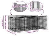 Gabion Raised Bed 2 pcs Silver 3422226