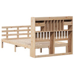 Bookcase Bed without Mattress 135x190 cm Double Solid Wood Pine 3322786