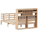 Bookcase Bed without Mattress 135x190 cm Double Solid Wood Pine 3322786