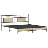 Bed Frame without Mattress Sonoma Oak 183x203 cm Engineered Wood 4106948