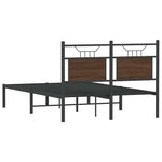 Bed Frame without Mattress Brown Oak 120x200 cm Engineered Wood 4106839