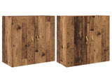 Wall-Mounted Cabinet 2 pcs Old Wood 69.5 x 34 x 90 cm 3394518