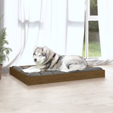 Dog Bed Honey Brown 101.5x74x9 cm Solid Wood Pine 820869