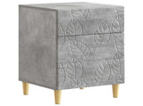 Bedside Table Concrete Grey 43 x 39.5 x 66.5 cm Engineered Wood 895018