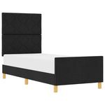 ZNTS Bed Frame Black 80x200 cm Fabric 3344762