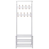 Clothes Rack with Shoe Storage 68x32x182.5 cm White 243727