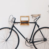 Wall Mounted Bicycle Rack 35x25x25 cm Solid Rough Mango Wood 320477