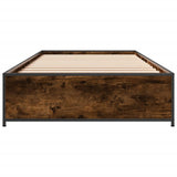Bed Frame without Mattress Smoked Oak 100x200 cm 845108