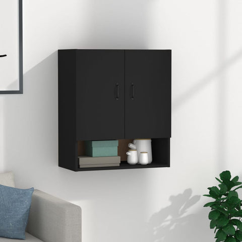 ZNTS Wall Cabinet Black 60x31x70 cm Engineered Wood 812880