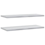 Wall Shelves 2 pcs 100x40 cm Silver Stainless Steel 30278