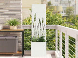 Garden Privacy Screen White 32 x 150 cm Cold-rolled steel 876393