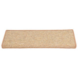Stair Mats 15 pcs 65x21x4 cm Light Brown Rectangular Edge 326910
