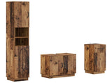 3 Piece Bathroom Cabinet Set HOORN Engineered Wood 3417880