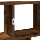 Wall Cube Shelf 12 Compartments Smoked Oak Engineered Wood 860017