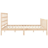 Bed Frame without Mattress 200x200 cm Solid Wood Pine 3192121