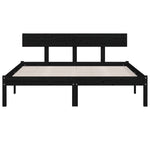 Bed Frame without Mattress Black Solid Wood 120x200 cm 810146