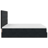 Ottoman Bed with Mattresses Black 180x200cm Velvet 3313489