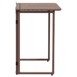 ZNTS Folding Garden Table Brown 90x51x75 cm Poly Rattan 4108255