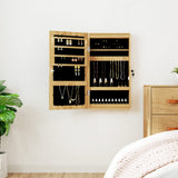 Mirror Jewellery Cabinet with LED Lights Wall Mounted 353240