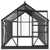 Glass Greenhouse Anthracite 155x395.5x191 cm Aluminium 3082336