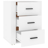 Bedside Cabinet White 50x36x60 cm Engineered Wood 816712