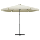 Garden Parasol with Steel Pole 300 cm Sand White 47313