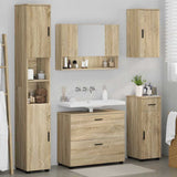 Bathroom Furniture Set with Drawer with Shelf 5 pcs Sonoma Oak 3393075