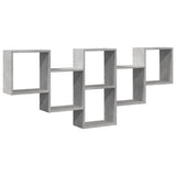 ZNTS Wall Shelf Concrete Grey 159x18x66 cm Engineered Wood 853302