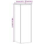 ZNTS Plant Stand Smoked Oak 33x33x100 cm Engineered Wood 852955