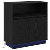 LED Sideboard Black Oak 71 x 34.5 x 75 cm Engineered Wood 869651