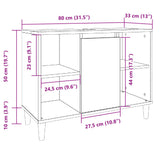 Bathroom Cabinet Concrete Grey 80x33x60 cm Engineered Wood 857132
