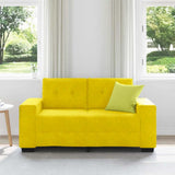 Sofa Yellow 160 x 77 x 82 cm Fabric 4105116