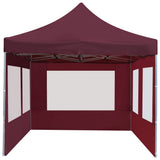 Professional Folding Party Tent with Walls Aluminium 6x3 m Wine Red 45509