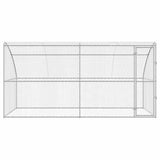 Dog Kennel 2 pcs Silver 4 x 2 x 2 m Galvanised steel 3368336