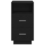 ZNTS Bedside Cabinet with 2 Drawers Black 36x36x68 cm 858580