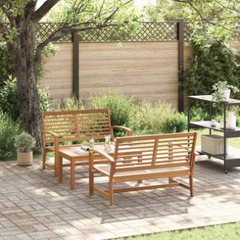 Garden Sofa Set Natural Solid teak wood 3356855