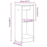 Side Cabinet Artisan Oak 40 x 40 x 75 cm Engineered Wood 899842