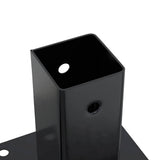 Post Bases Square 12 pcs Anthracite 61x61 mm Powder-coated Steel 42000023